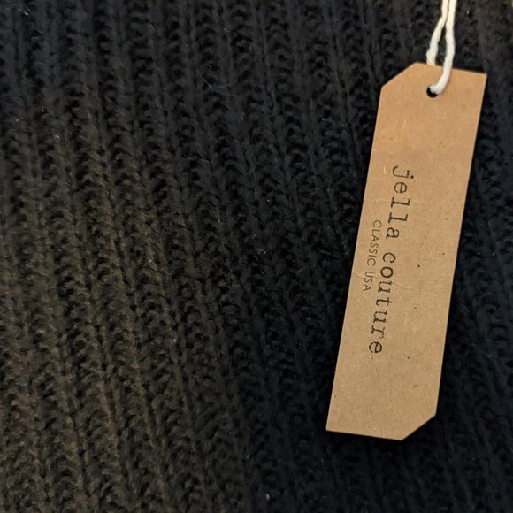 Jella Couture Sweater Embroidered Cut Out Ribbed Knit Women's Size Small NWT - Picture 7 of 7